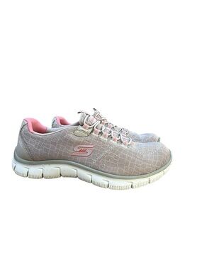 Skechers Summits Bungee Trainers Slip on Athletic Sneakers Beige Pink size 7